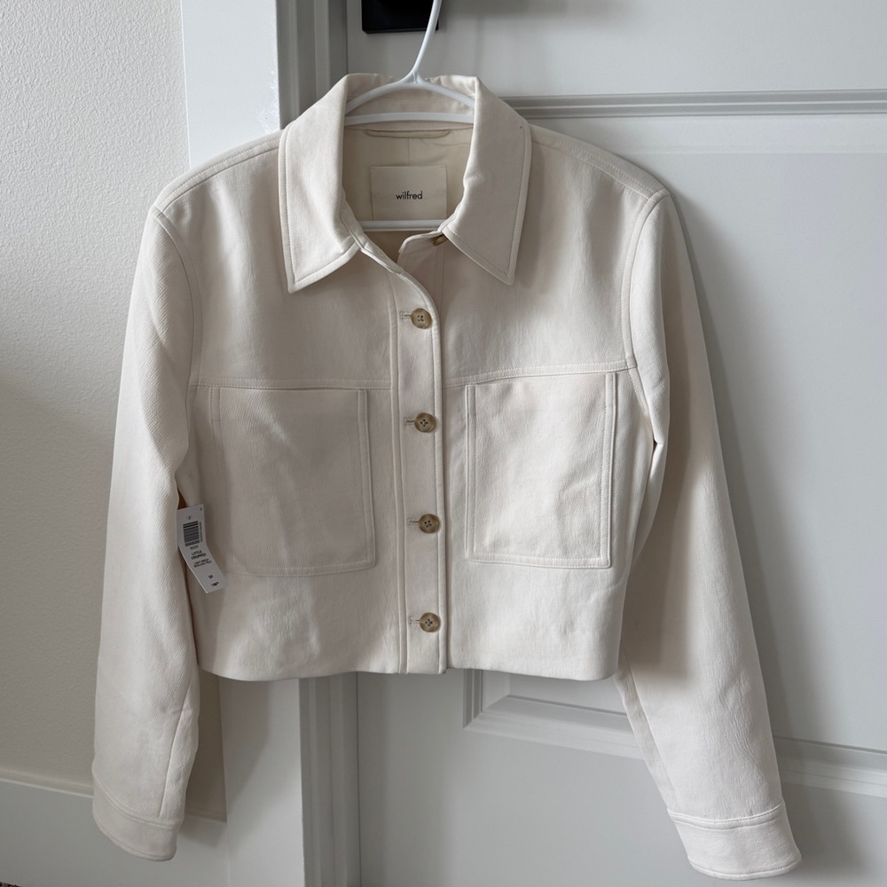 Aritzia Little Cropped Jacket in Light Birch